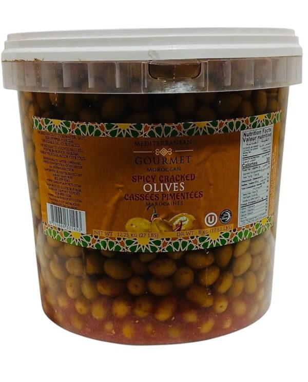 Med Gourmet Cracked Spicy Olives Casses Pimentees 8Kg