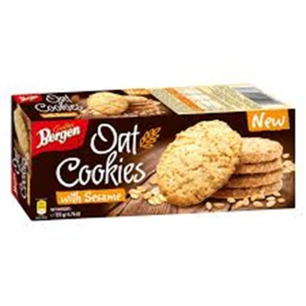 Bergen Oat Cookies With Sesame Cookies 135g X18