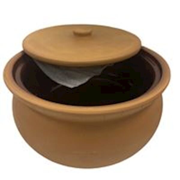 Turkish Clay Casserol Pot Inner Glazed Natural Out x6Pcs