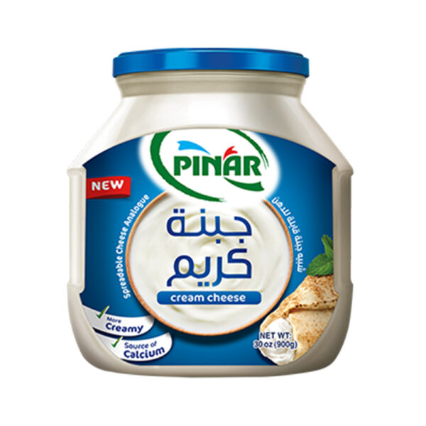 Pinar Processed Cream Cheese 30oz (850g) Jar glass