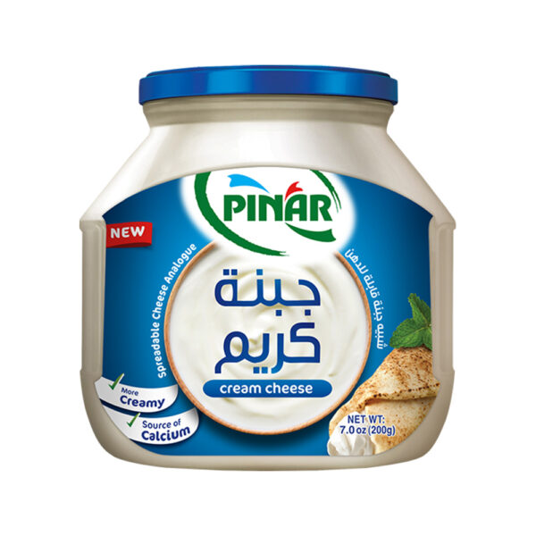 Pinar Processed Cream Cheese 7oz (198g) Jar glass