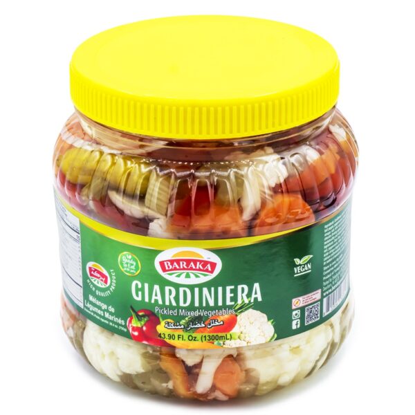 Baraka Giardiniera Mixed Pickles in plastic tub 1300 mL