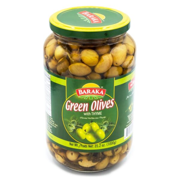 BARAKA Olives Green with Thyme 1000 g