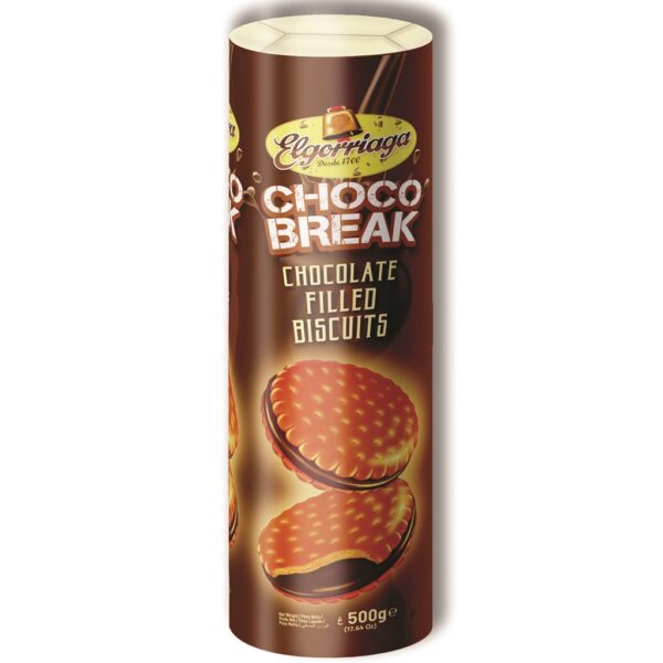 Elgorriaga "Chocobreak" cocoa biscuit with chocolate cream 500g