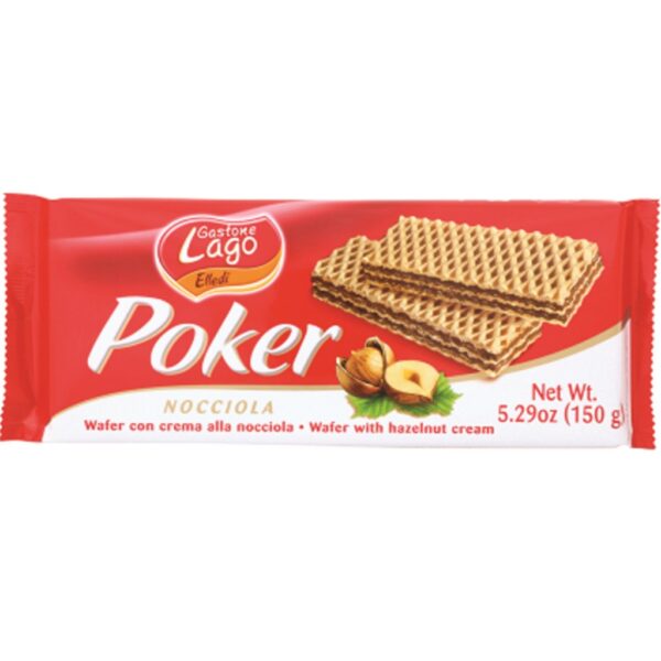 Lago Hazelnut Poker Wafers 150g