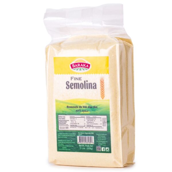 BARAKA Fine #1 Semolina Vacuum 2.2 Lbs. Bags