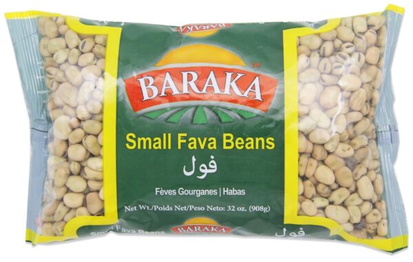 Baraka Small Whole Fava Beans Packed in Bags 908g
