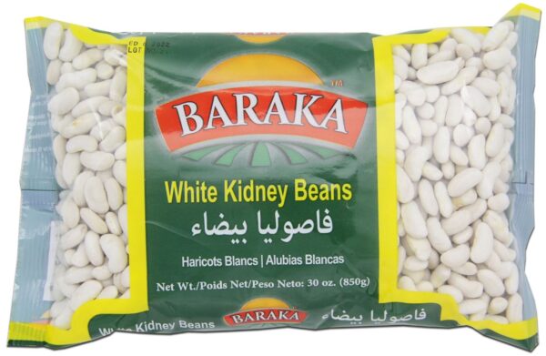 Baraka White Kidney Beans Packed in Bag 850g