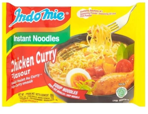 Indomie Instant Soup Noodles Chicken Curry Flavor 80g