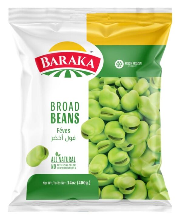 Baraka Frozen Green Broad Beans 400 GM