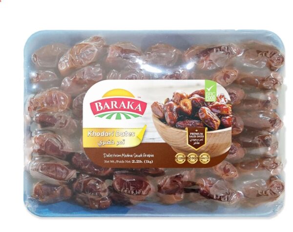 Baraka Premium Khodari Dates Foam Tray 1Kg