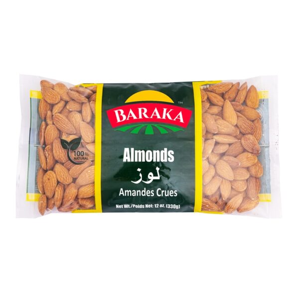 Baraka Almonds Raw Packed 340g