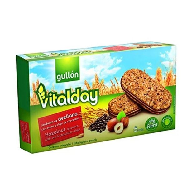 Gullon Vitalday Breakfast Chocolate Crunch Biscuits w/ Whole Grains 220g