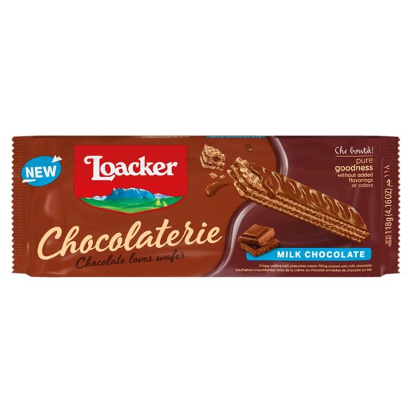 Loacker Chocolaterie Milk Chocolate Wafer Bar 118g