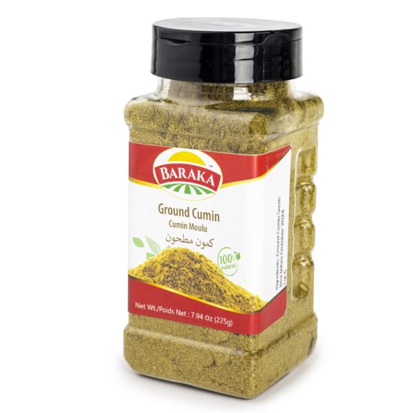 Baraka Grade A Ground Cumin Spice 225g Plastic Jar