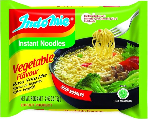 Indomie Instant Soup Noodles Vegetable Flavor 75g