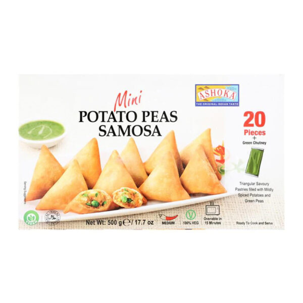 Ashoka Mini Potato Peas NONG Samosa with Chutney 12 x 500gms