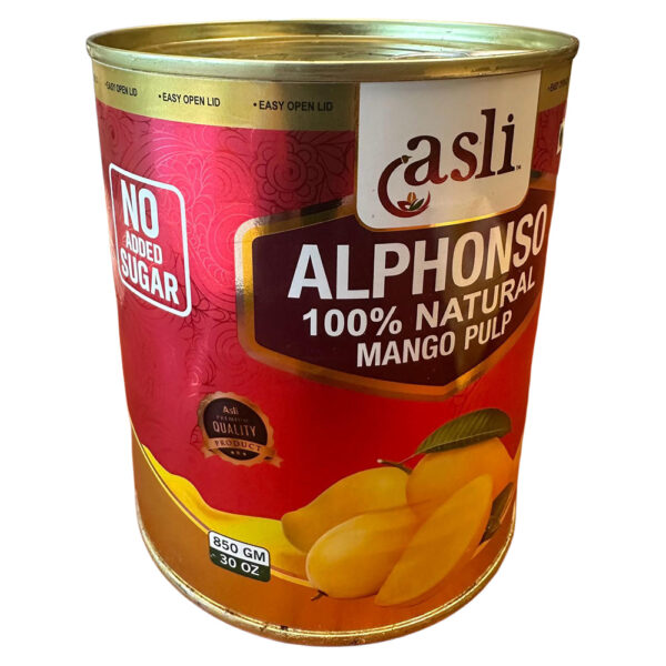Asli Alphonso Mango Pulp NO SUGAR ADDED 6 x 850gms
