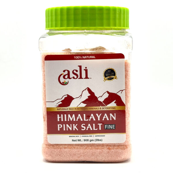 Asli Himalayan Pink Salt FINE in JAR 2lbs/908gms