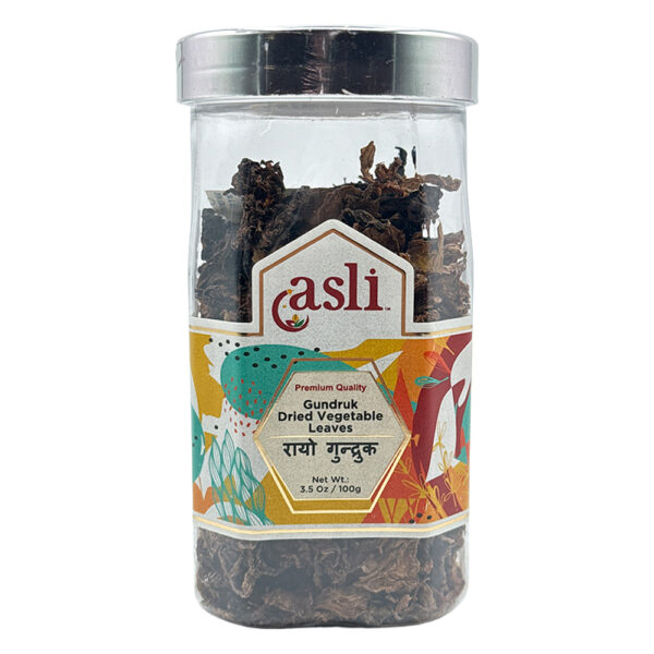 Asli Mustard Gundruk (Dried Vegetable Leaves) Jar 12 x 100gms