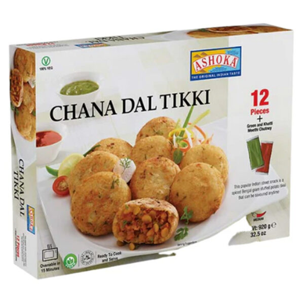 Ashoka Chana Dal Tikki w/ Green & Khatta Meetha Chutney 10 x 920 gms