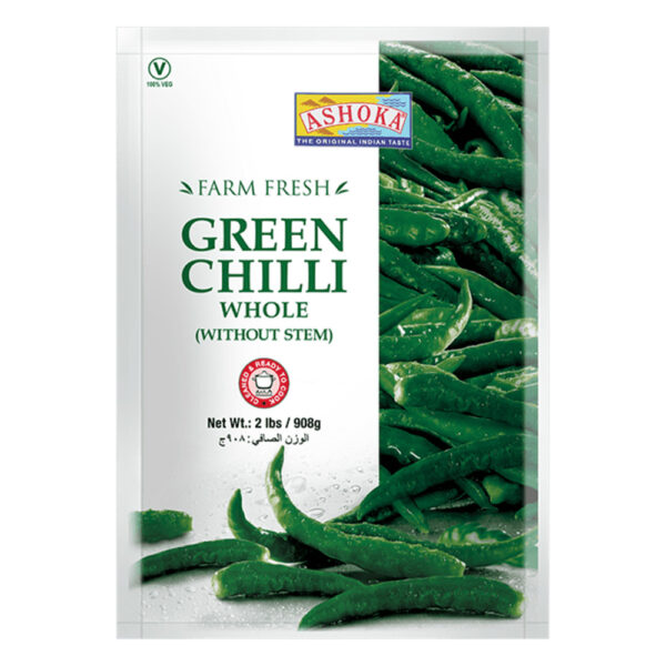 Ashoka Green Chilli Whole 12 x 908gms