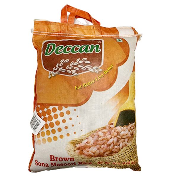 Deccan Brown Sona Masoori Rice 20lbs
