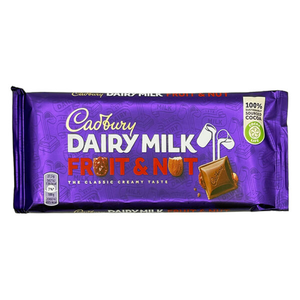 Cadbury UK Fruit & Nut Chocolate 15 x 180gms