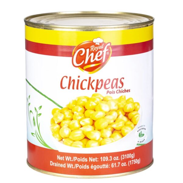 Royal Chef Canned Chickpeas 3KG Tins