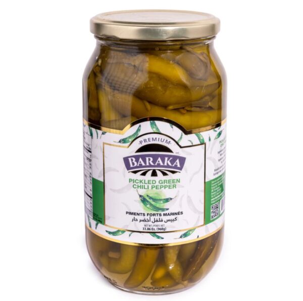 BARAKA Premium Pickled Green Chili Pepper 960 g
