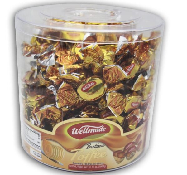 Wellmade Butter Milk Toffee Tub 1000g