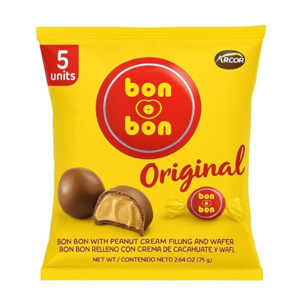 ARCOR Bon-O-Bon Bite Milk Chocolate with Peanut Filling Bag (15g x )