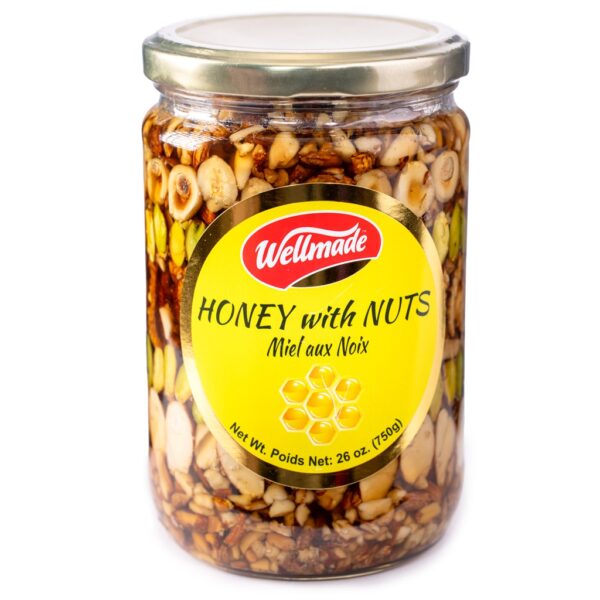 Wellmade Honey with Nuts 750g