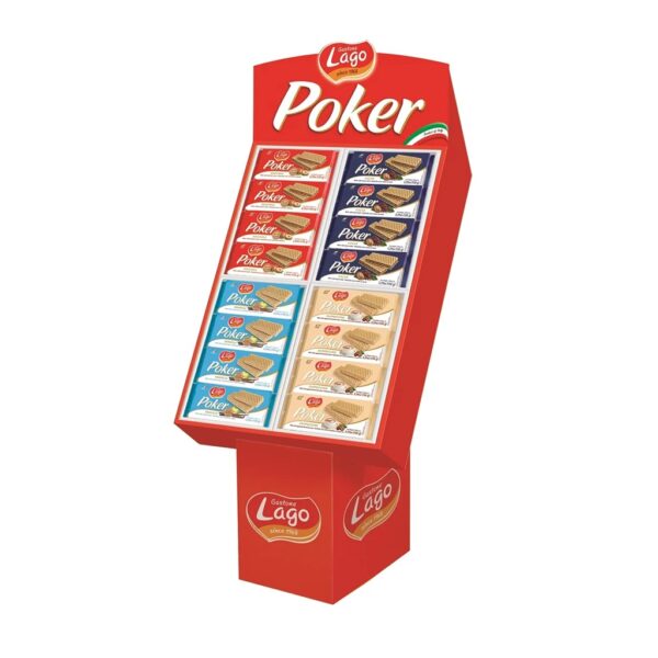 Lago 4Flav Poker FLOORSTAND (32Cho/32Haz/32Van/32Cap)150g