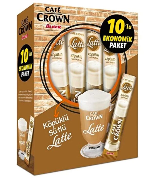 Cafe Crown Instant Coffee Sticks Latte (17g )