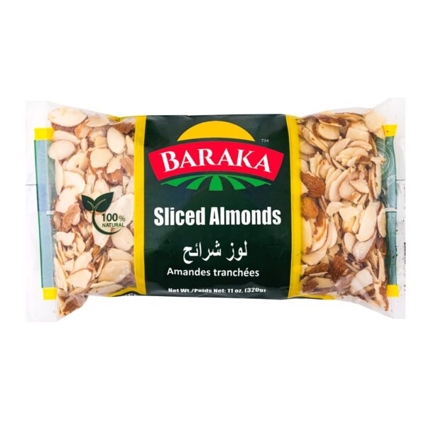 Baraka Sliced Natural Almonds Packed 320g