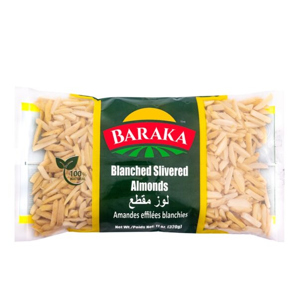 Baraka Almonds Slivered Packed 340g
