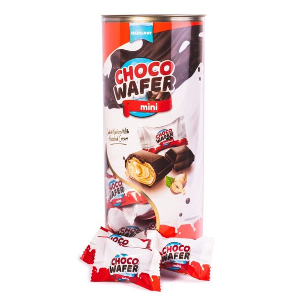 CHOCO WAFER CYLINDER HAZELNUT FLAVOUR 400 GR