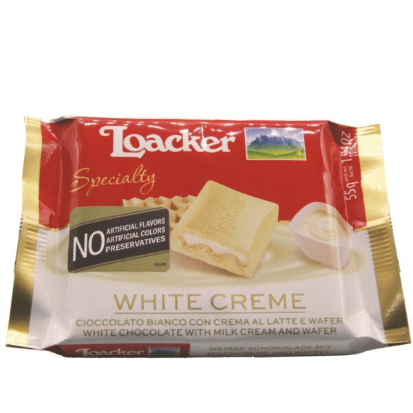 Loacker Chocolate Bar Specialty 55g x12 White Creme Bars