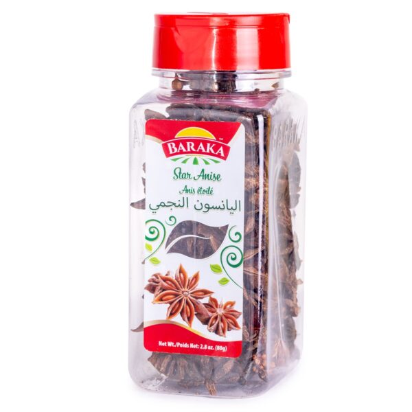 BARAKA Anise Star Spice in plastic tub 2.8oz