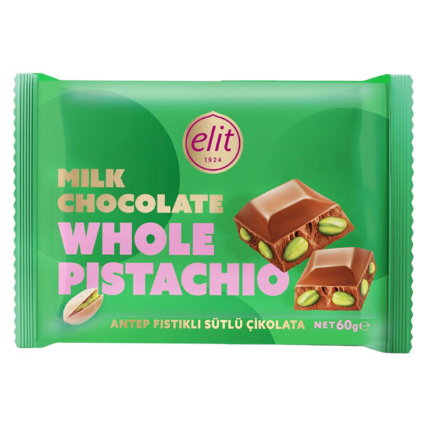 Elit Milk Chocolate w/Pistachio 60g